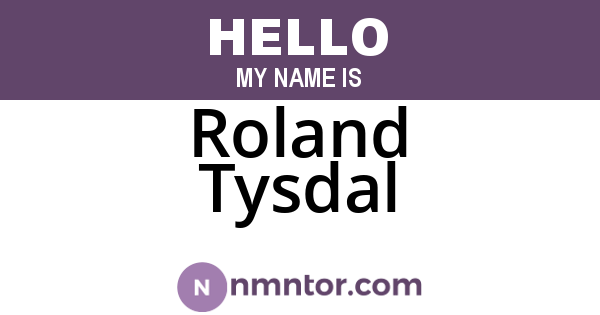 Roland Tysdal