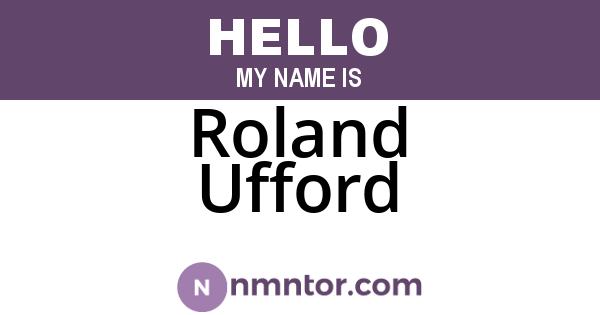 Roland Ufford