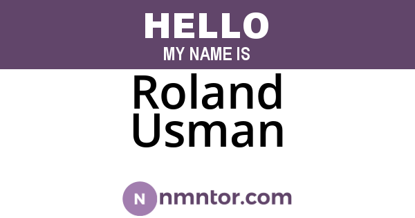 Roland Usman
