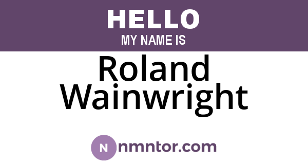 Roland Wainwright