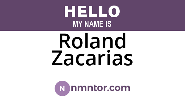 Roland Zacarias