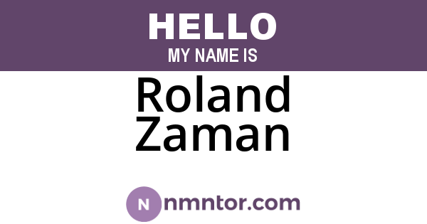 Roland Zaman