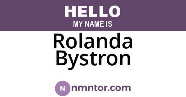 Rolanda Bystron