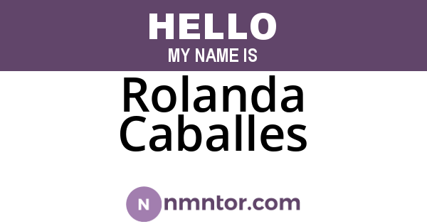 Rolanda Caballes