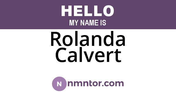 Rolanda Calvert