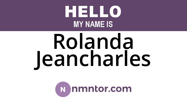 Rolanda Jeancharles
