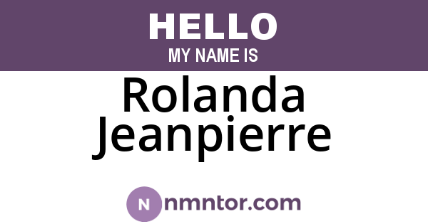Rolanda Jeanpierre