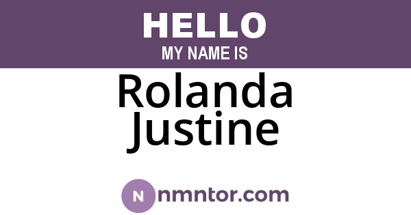 Rolanda Justine