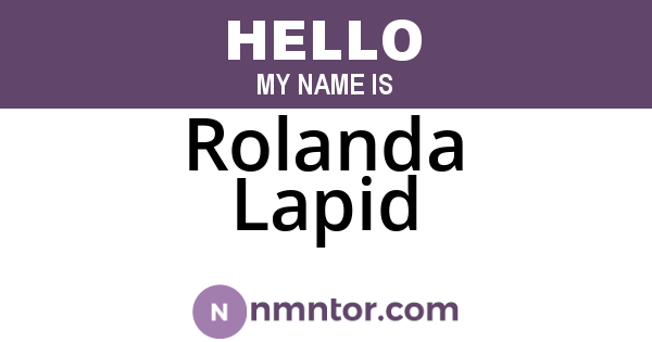 Rolanda Lapid