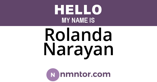 Rolanda Narayan