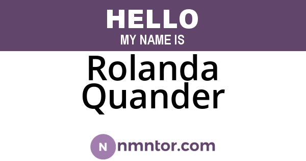 Rolanda Quander