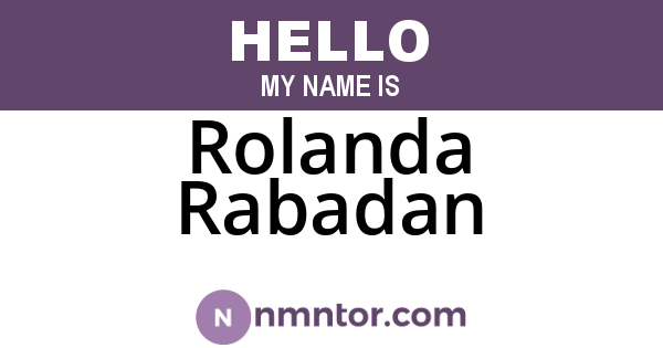 Rolanda Rabadan