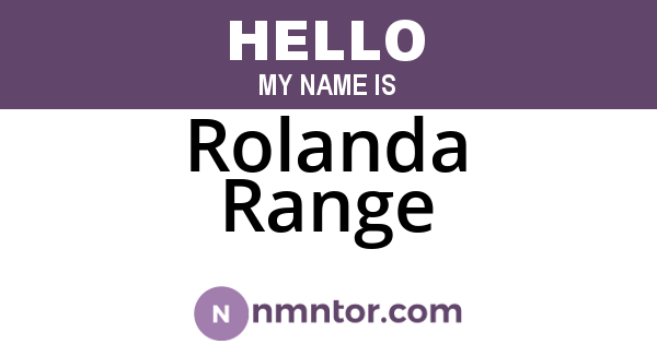 Rolanda Range