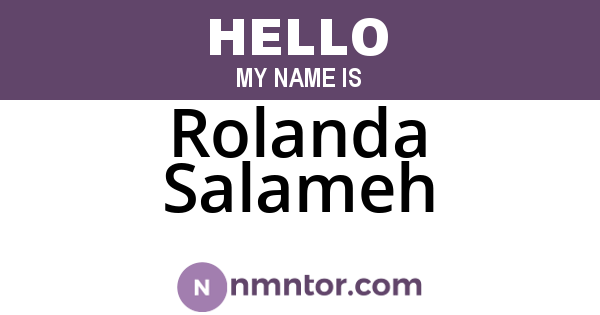 Rolanda Salameh