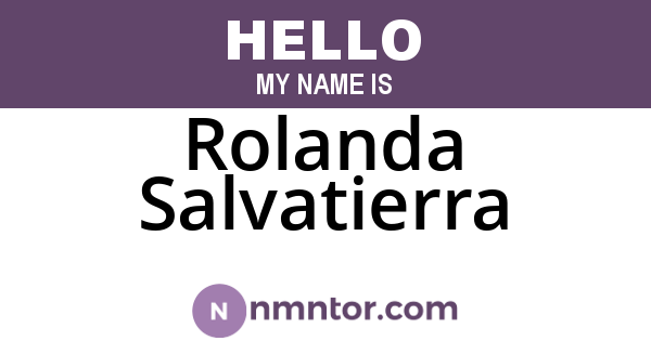 Rolanda Salvatierra
