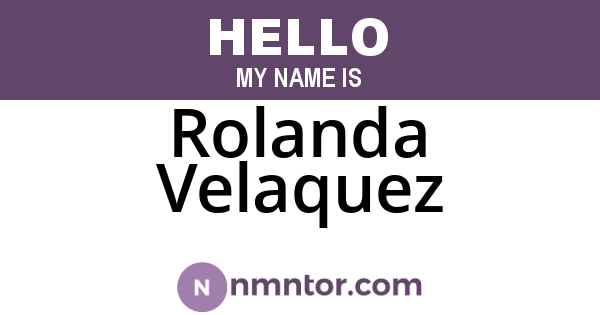 Rolanda Velaquez