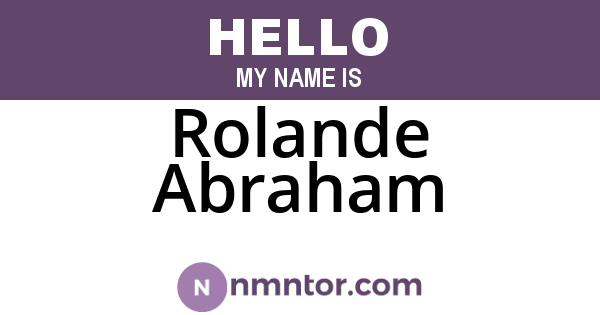 Rolande Abraham