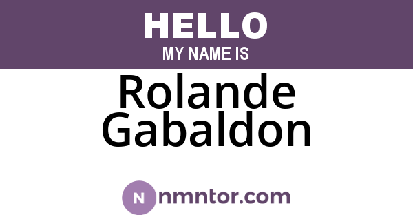 Rolande Gabaldon