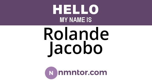 Rolande Jacobo