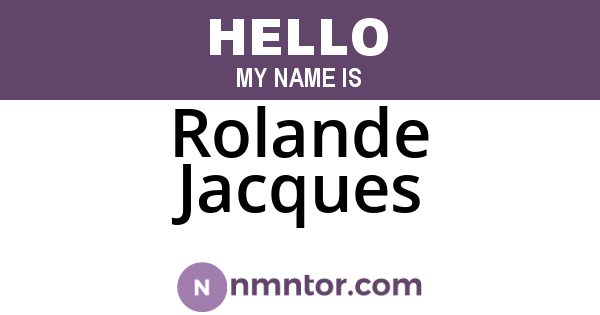 Rolande Jacques