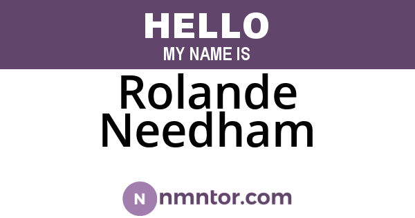 Rolande Needham