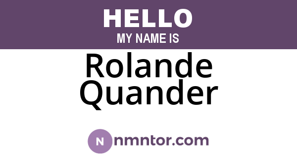 Rolande Quander