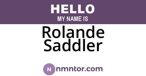 Rolande Saddler