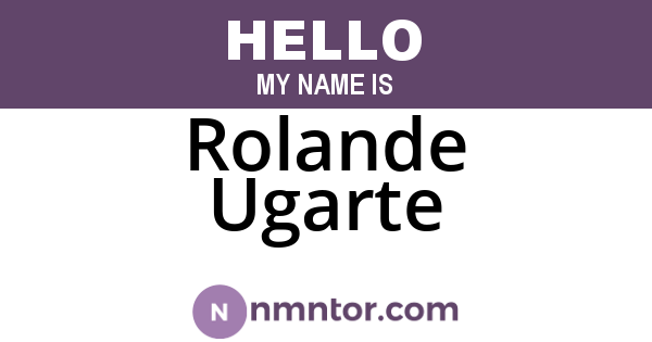 Rolande Ugarte