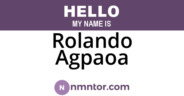 Rolando Agpaoa