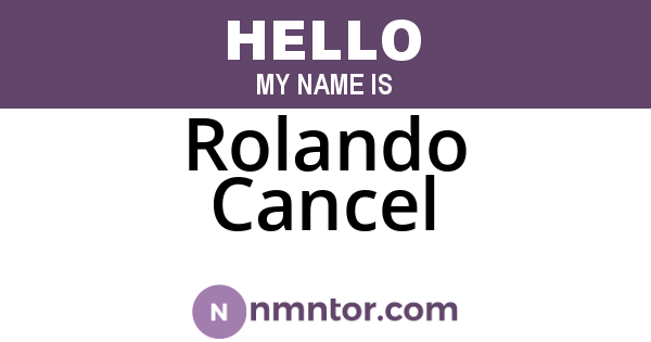 Rolando Cancel
