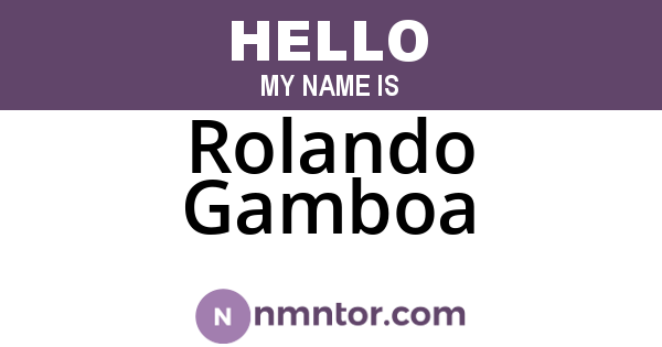 Rolando Gamboa