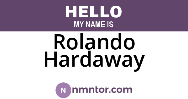 Rolando Hardaway