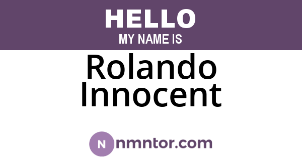 Rolando Innocent