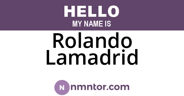Rolando Lamadrid