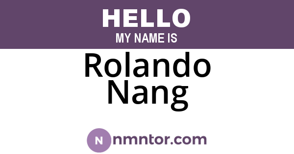 Rolando Nang