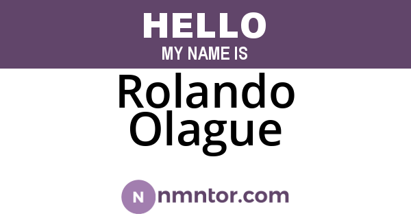 Rolando Olague