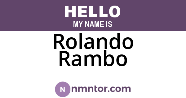 Rolando Rambo