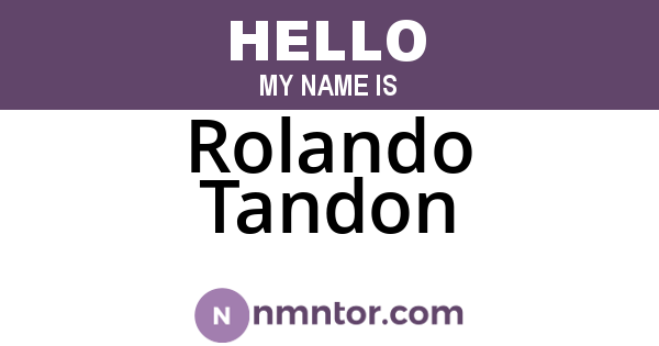 Rolando Tandon