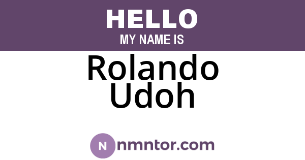 Rolando Udoh