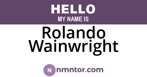 Rolando Wainwright