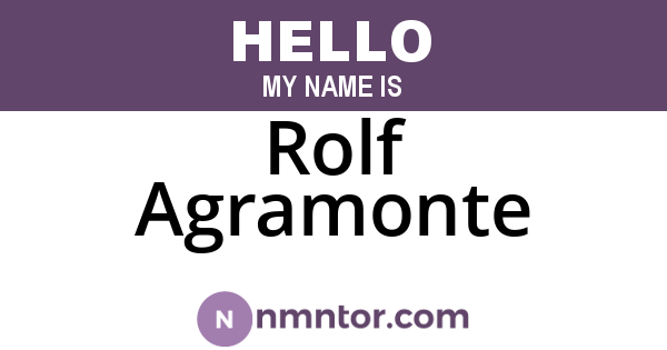 Rolf Agramonte