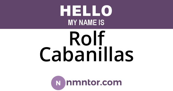 Rolf Cabanillas