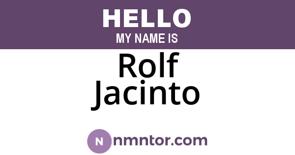 Rolf Jacinto