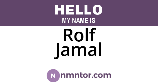 Rolf Jamal