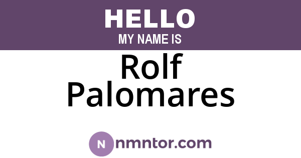 Rolf Palomares