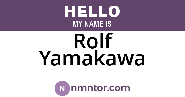 Rolf Yamakawa
