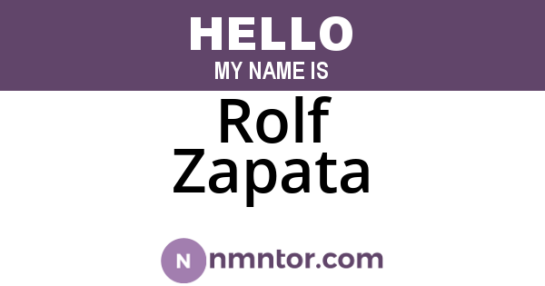 Rolf Zapata
