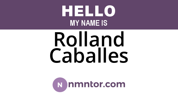 Rolland Caballes