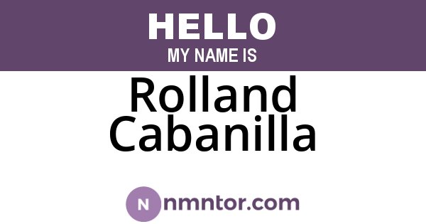 Rolland Cabanilla