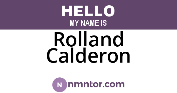 Rolland Calderon